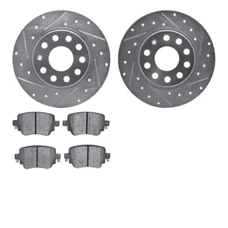 R1 Concepts WGWN1-74030 E- Line Series Brake Rotor - D/S - Silver W/ Ceramic Pads
